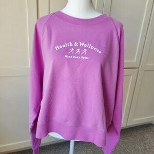 All In Motion Health And Wellness Sweatshirt Long Sleeve Purple Cute Cozy Large
